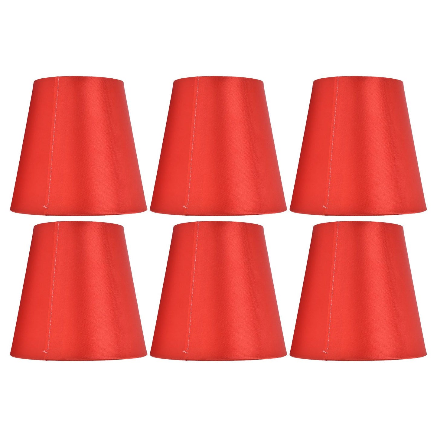 6PCS E14 Lamp Shade Fabric Lampshade Table Lamp Ceiling Lamp Shade for Bedroom Living RoomBright Red PX150