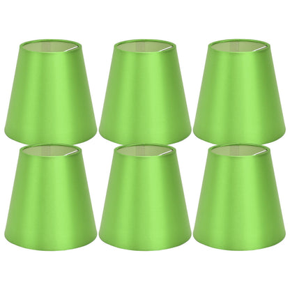 6PCS E14 Lamp Shade Fabric Lampshade Table Lamp Ceiling Lamp Shade for Bedroom Living RoomFluorescent Green PX157