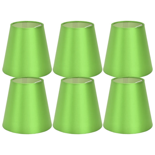 6PCS E14 Lamp Shade Fabric Lampshade Table Lamp Ceiling Lamp Shade for Bedroom Living RoomFluorescent Green PX157