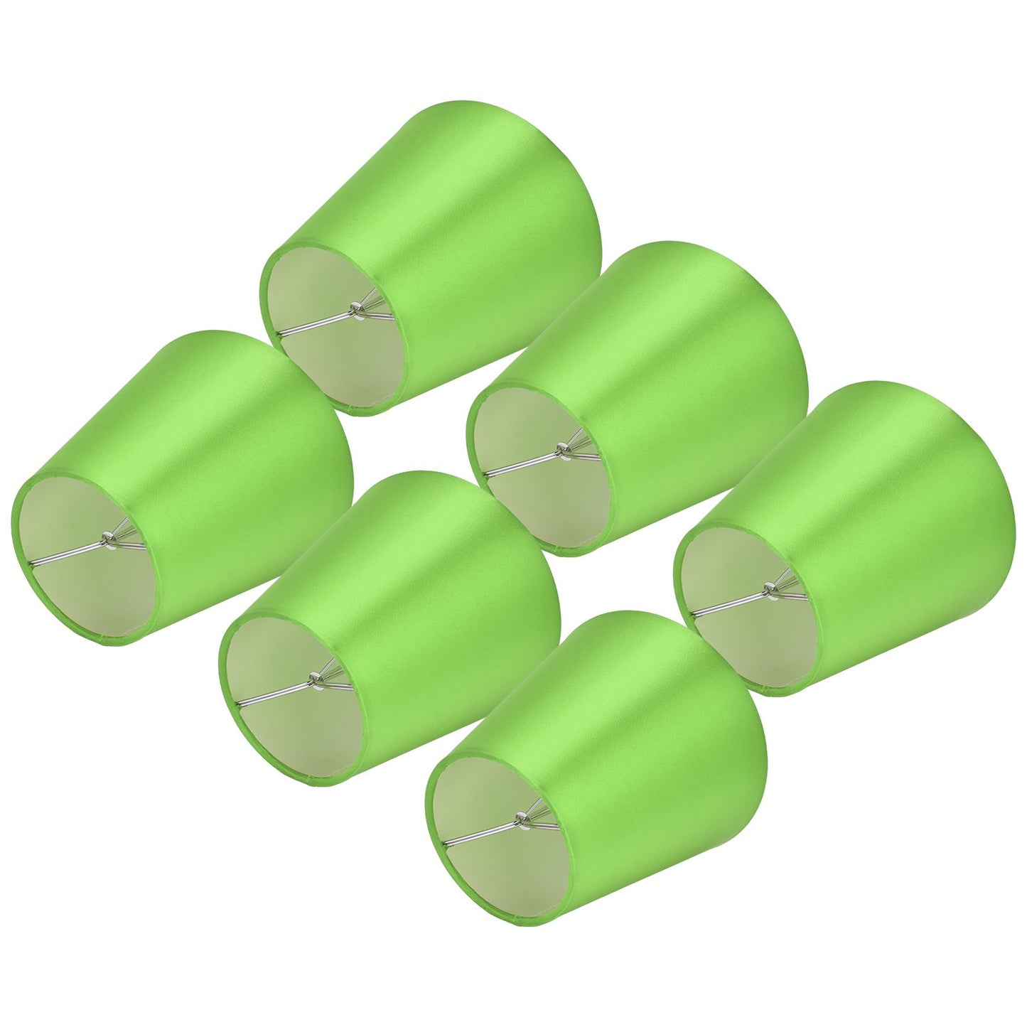 6PCS E14 Lamp Shade Fabric Lampshade Table Lamp Ceiling Lamp Shade for Bedroom Living RoomFluorescent Green PX157