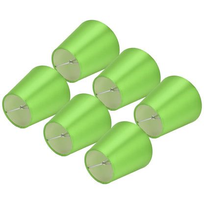6PCS E14 Lamp Shade Fabric Lampshade Table Lamp Ceiling Lamp Shade for Bedroom Living RoomFluorescent Green PX157