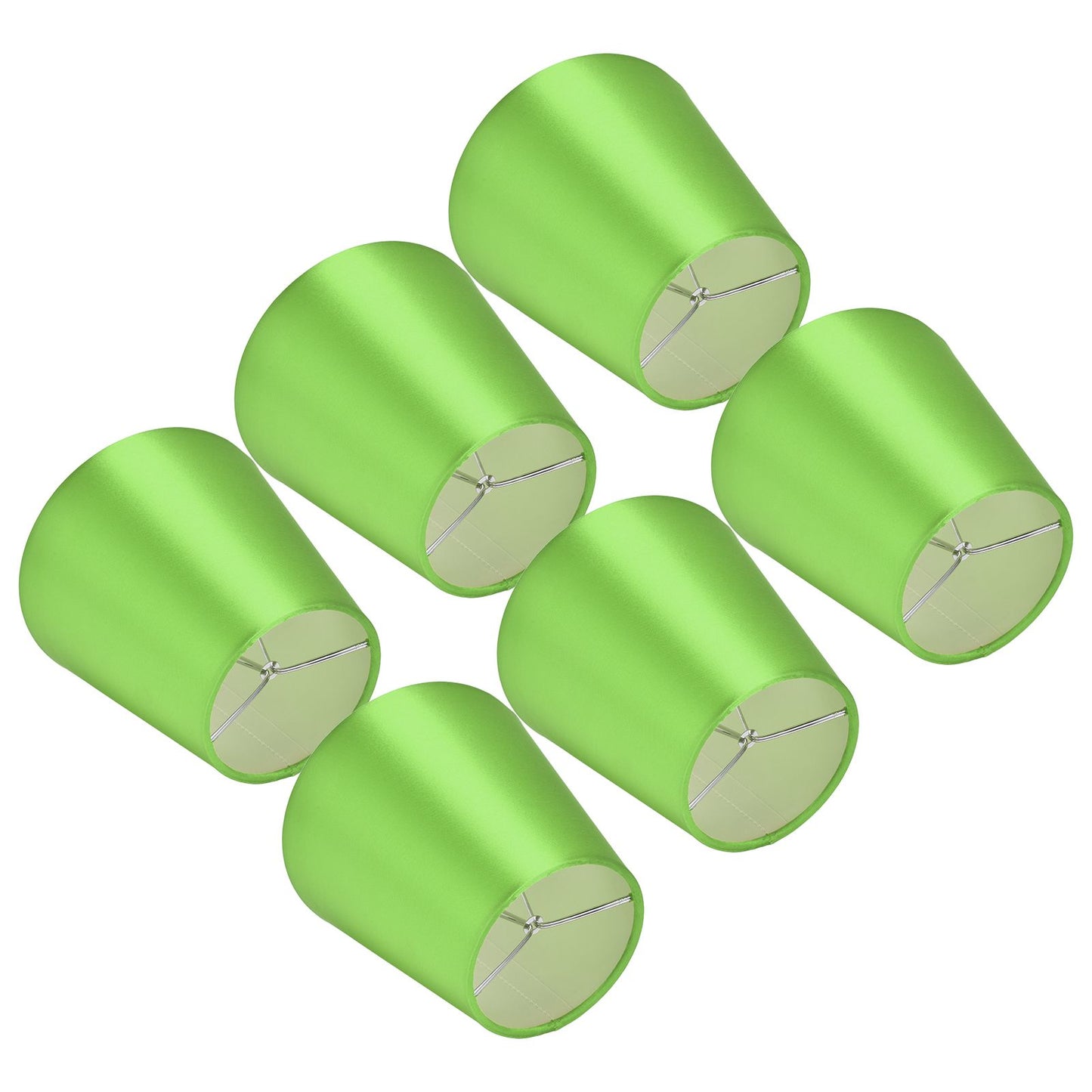 6PCS E14 Lamp Shade Fabric Lampshade Table Lamp Ceiling Lamp Shade for Bedroom Living RoomFluorescent Green PX157