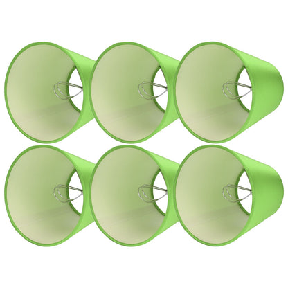 6PCS E14 Lamp Shade Fabric Lampshade Table Lamp Ceiling Lamp Shade for Bedroom Living RoomFluorescent Green PX157