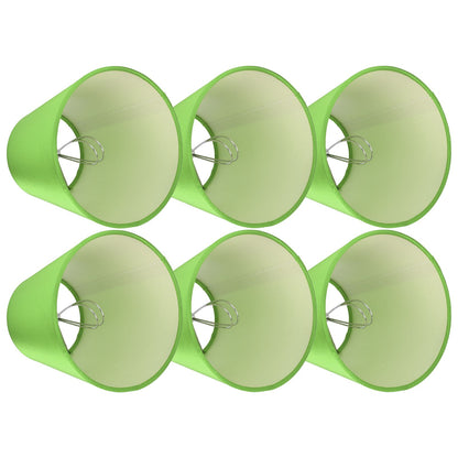 6PCS E14 Lamp Shade Fabric Lampshade Table Lamp Ceiling Lamp Shade for Bedroom Living RoomFluorescent Green PX157