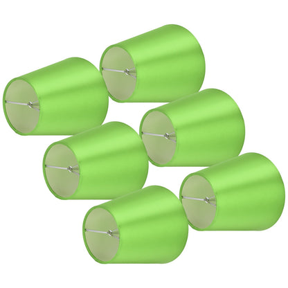 6PCS E14 Lamp Shade Fabric Lampshade Table Lamp Ceiling Lamp Shade for Bedroom Living RoomFluorescent Green PX157