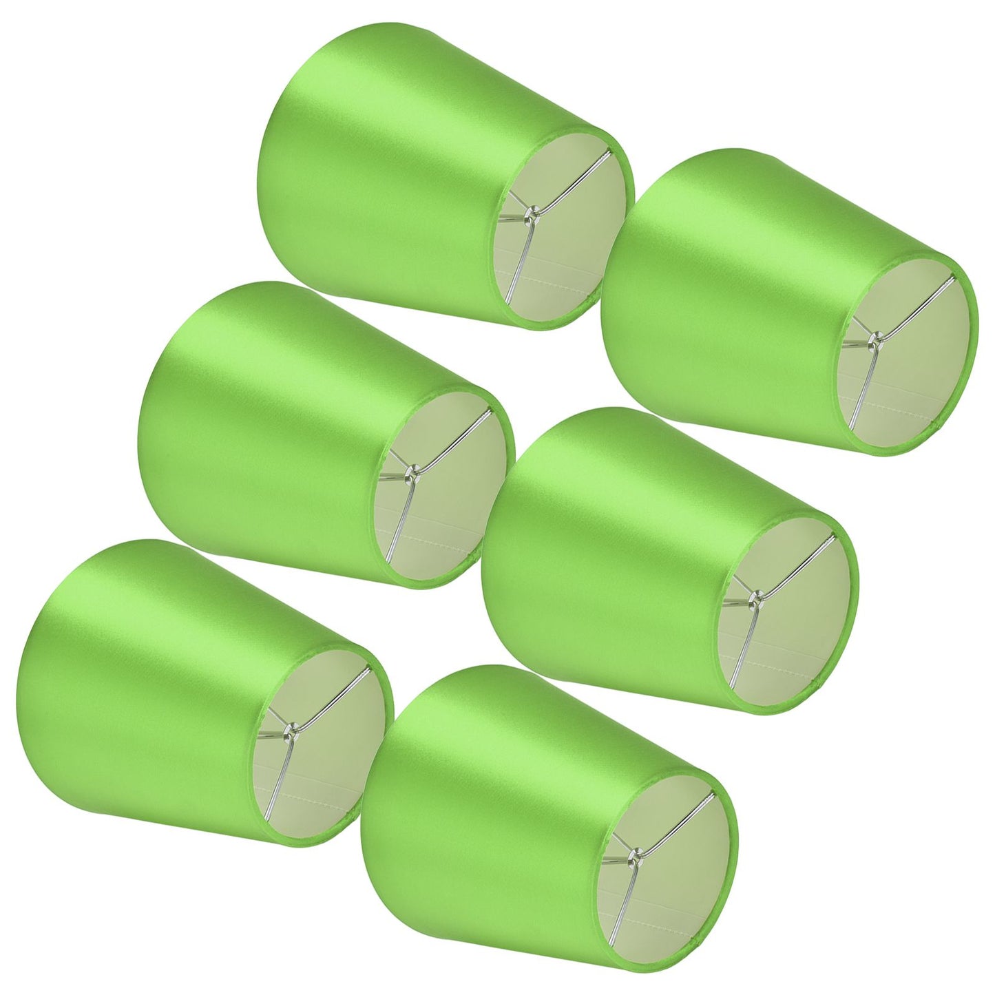 6PCS E14 Lamp Shade Fabric Lampshade Table Lamp Ceiling Lamp Shade for Bedroom Living RoomFluorescent Green PX157