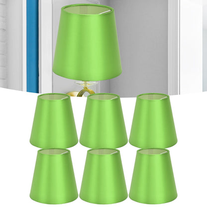 6PCS E14 Lamp Shade Fabric Lampshade Table Lamp Ceiling Lamp Shade for Bedroom Living RoomFluorescent Green PX157