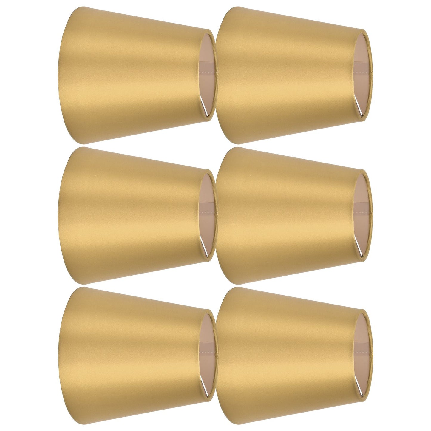 6PCS E14 Lamp Shade Fabric Lampshade Table Lamp Ceiling Lamp Shade for Bedroom Living RoomGold PX153