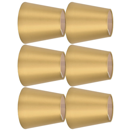 6PCS E14 Lamp Shade Fabric Lampshade Table Lamp Ceiling Lamp Shade for Bedroom Living RoomGold PX153