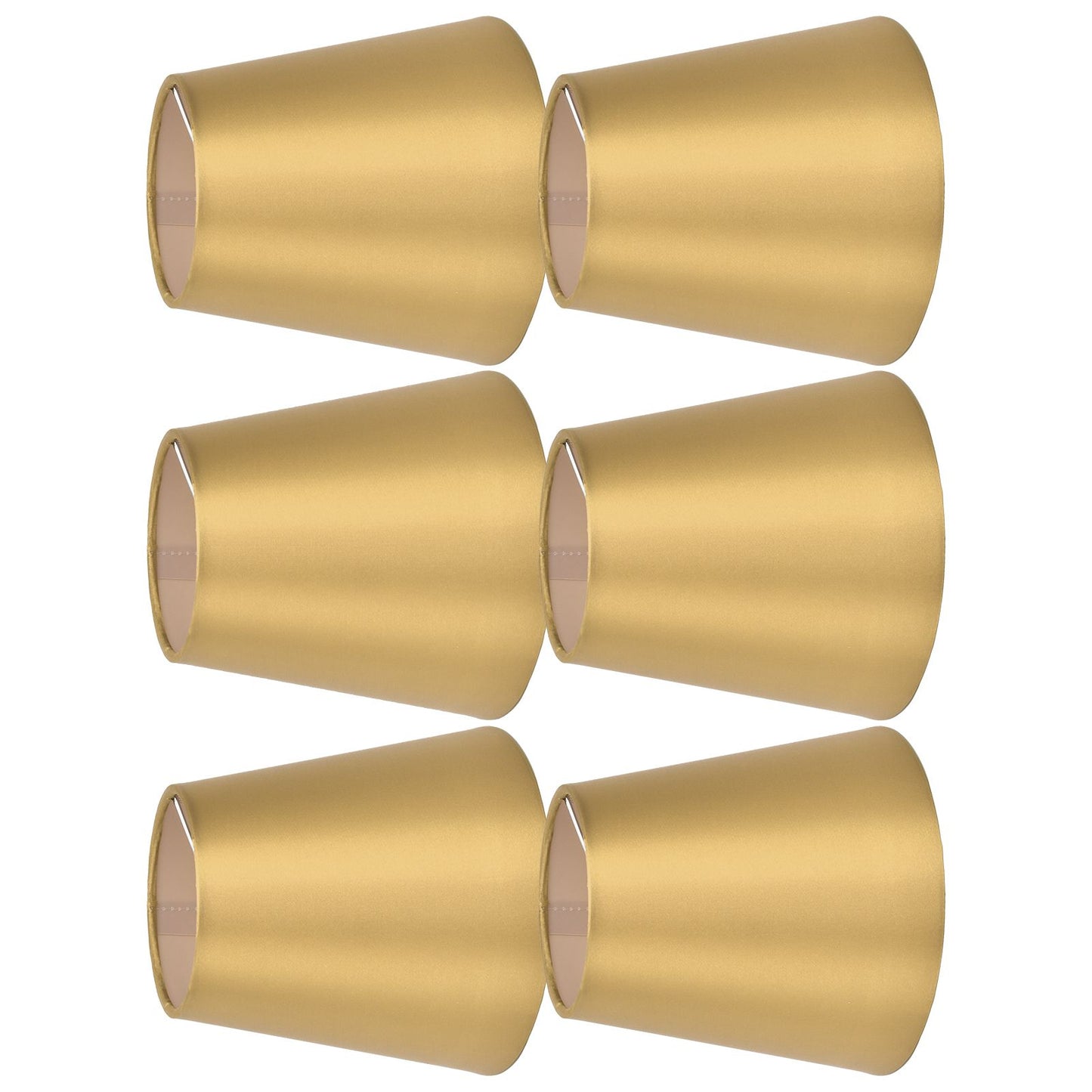 6PCS E14 Lamp Shade Fabric Lampshade Table Lamp Ceiling Lamp Shade for Bedroom Living RoomGold PX153