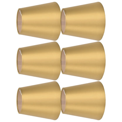 6PCS E14 Lamp Shade Fabric Lampshade Table Lamp Ceiling Lamp Shade for Bedroom Living RoomGold PX153