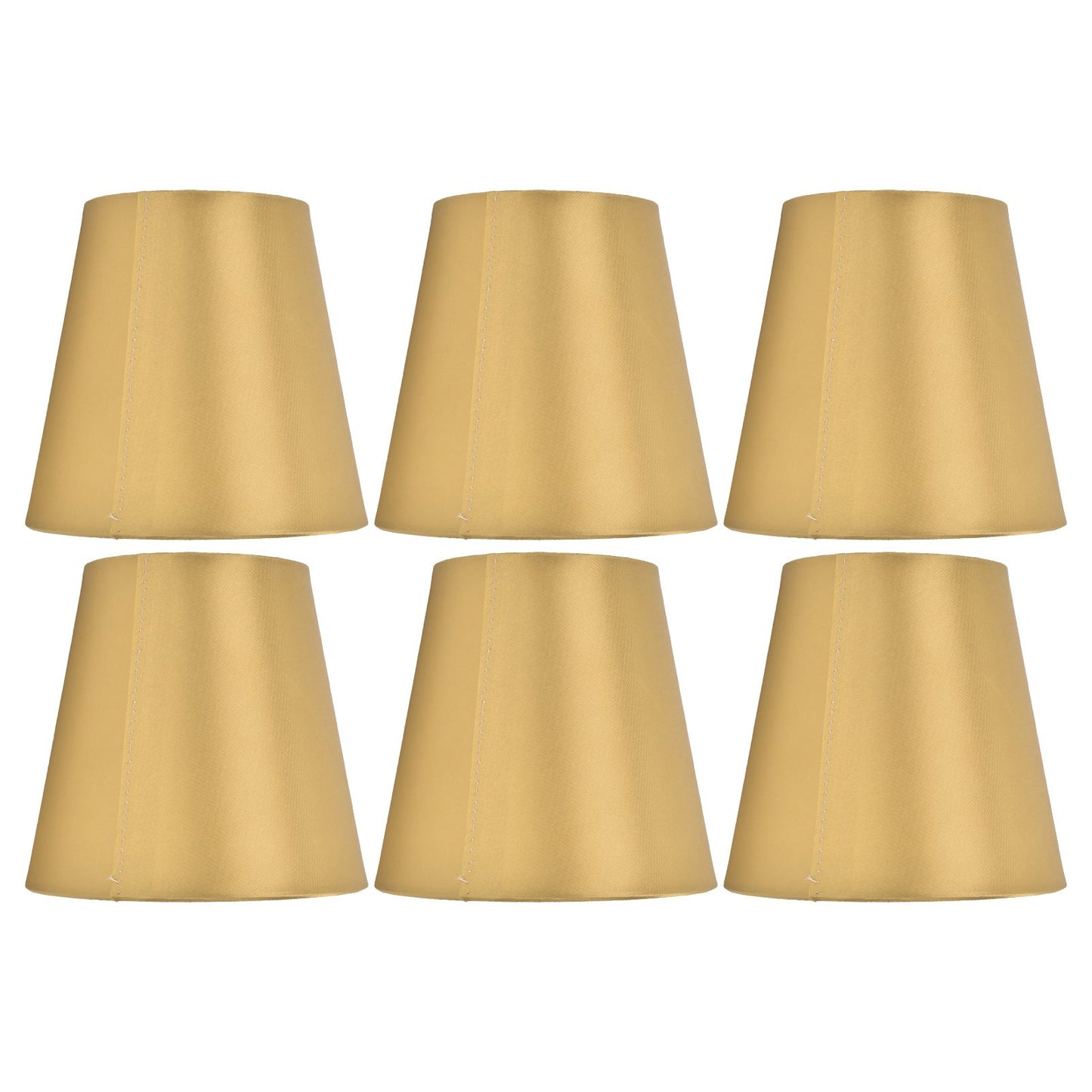 6PCS E14 Lamp Shade Fabric Lampshade Table Lamp Ceiling Lamp Shade for Bedroom Living RoomGold PX153