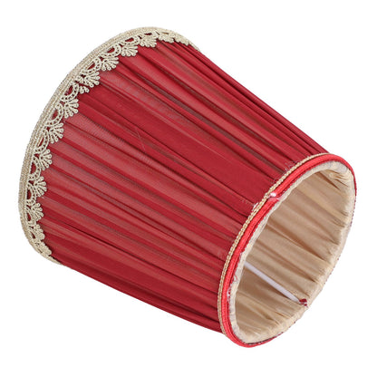 Small Lamp Shade Fabric Wine Red Golden Edge Lampshade for E14 Table Chandelier Wall Lamp
