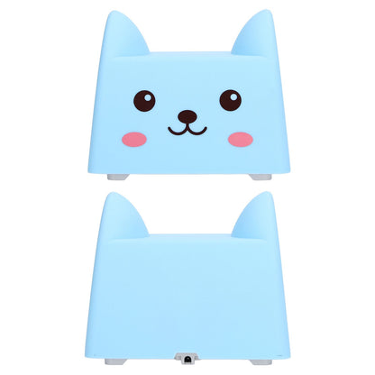 Night Lamp Exquisite Cute Blue Cat Shape White Light Source Interesting Decorative Lighting Device for Kids