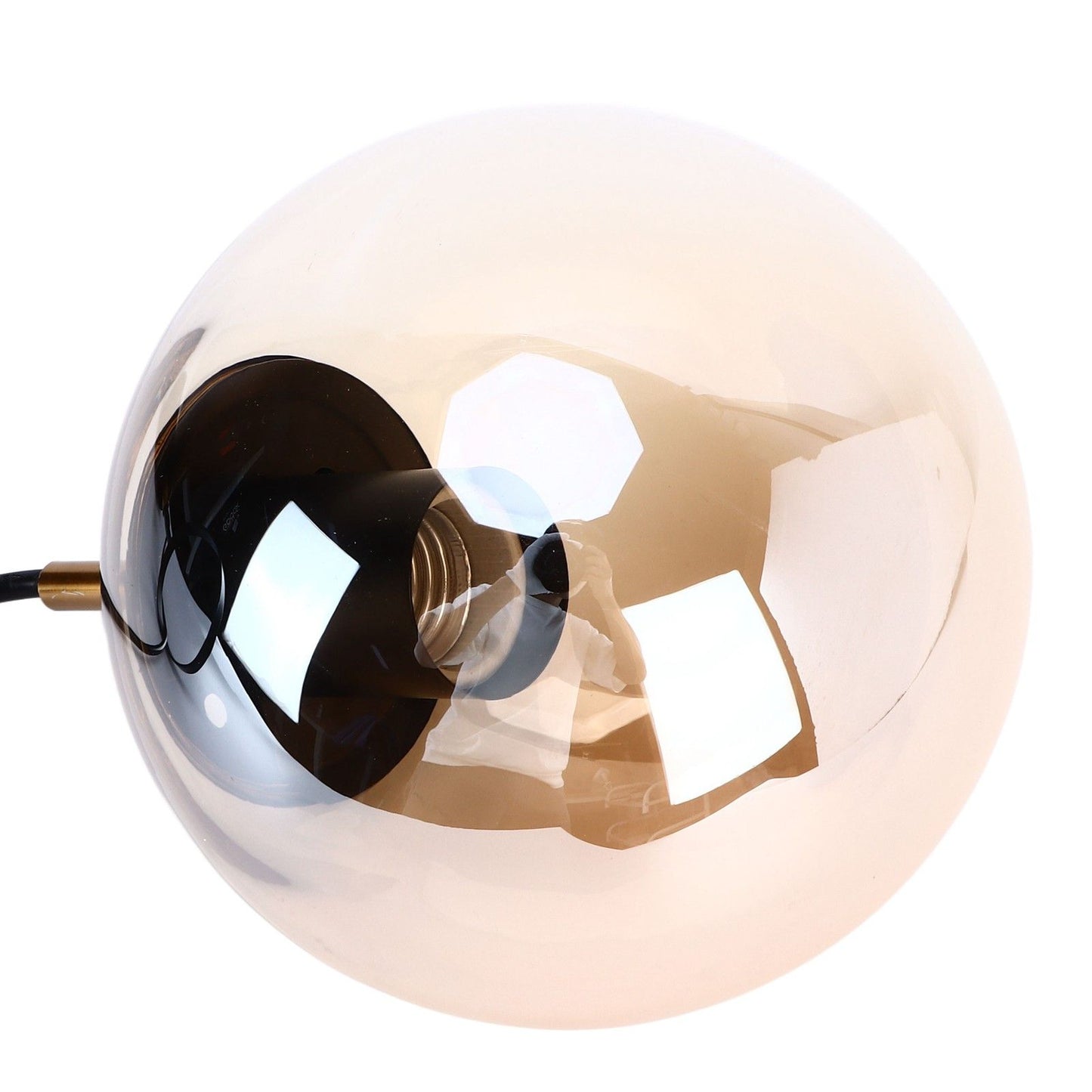 Wall Lamp Blowing Technology Transparent Soft Lighting Fashion Design Glass Ball Lamp 110‑220VBlack Tan Lampshade