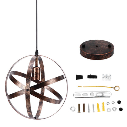Ball Earth Chandelier Retro American Industry Warm Romantic Stable Firm Wall Lamp for Coffee Shop Store
