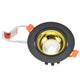 LED Downlight Aluminum Adjustable Angle Dustproof Ceiling Embedded Spotlight for Living Room Bedroom 100‑264VBlack Shell Golden Cup