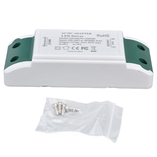 LED Driver 12V DC 30W 2.5A Constant Current Voltage LED Light Transformer for Home Decoration DIY Lamp AC 100‑240V