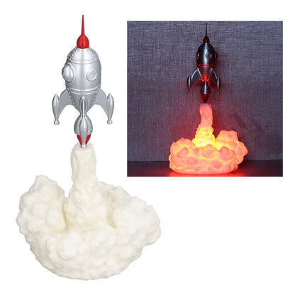 3D Rocket Lights Children's Accompanying Lights New Strange Lights 3D Printing Night Lights Bedroom Decoration