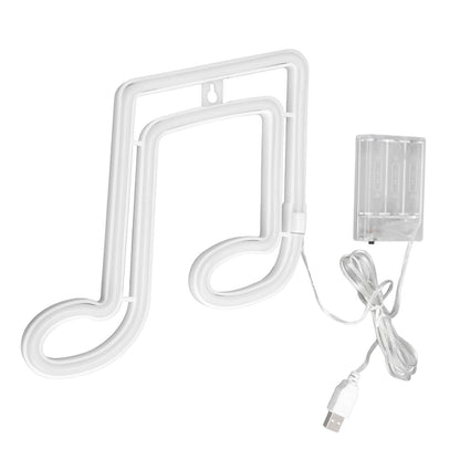LED Neon Light Music Note Neon Night Light Concert Wall Lamp Party Wall Hanging Neon LampPink Light