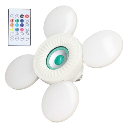Deformable Lamp RGB Color Light Adjustable Angle Foldable Design Remote Control Speaker Lightbulb 85‑265V