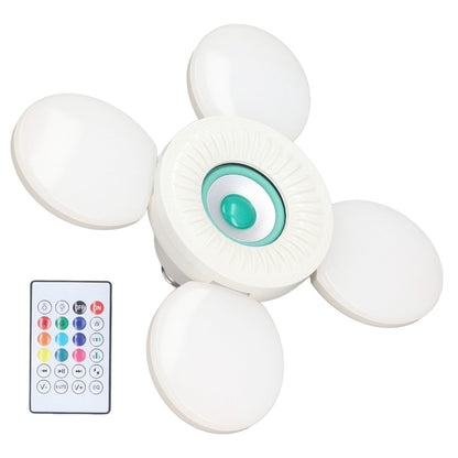 Deformable Lamp RGB Color Light Adjustable Angle Foldable Design Remote Control Speaker Lightbulb 85‑265V
