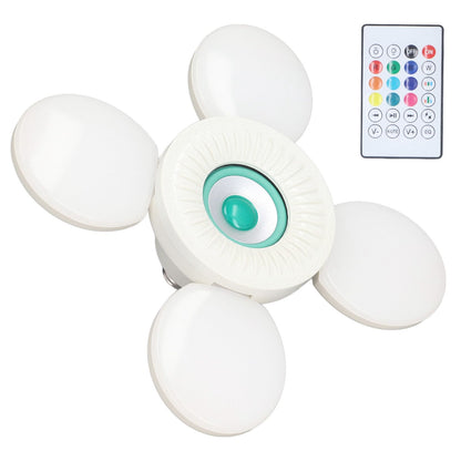 Deformable Lamp RGB Color Light Adjustable Angle Foldable Design Remote Control Speaker Lightbulb 85‑265V