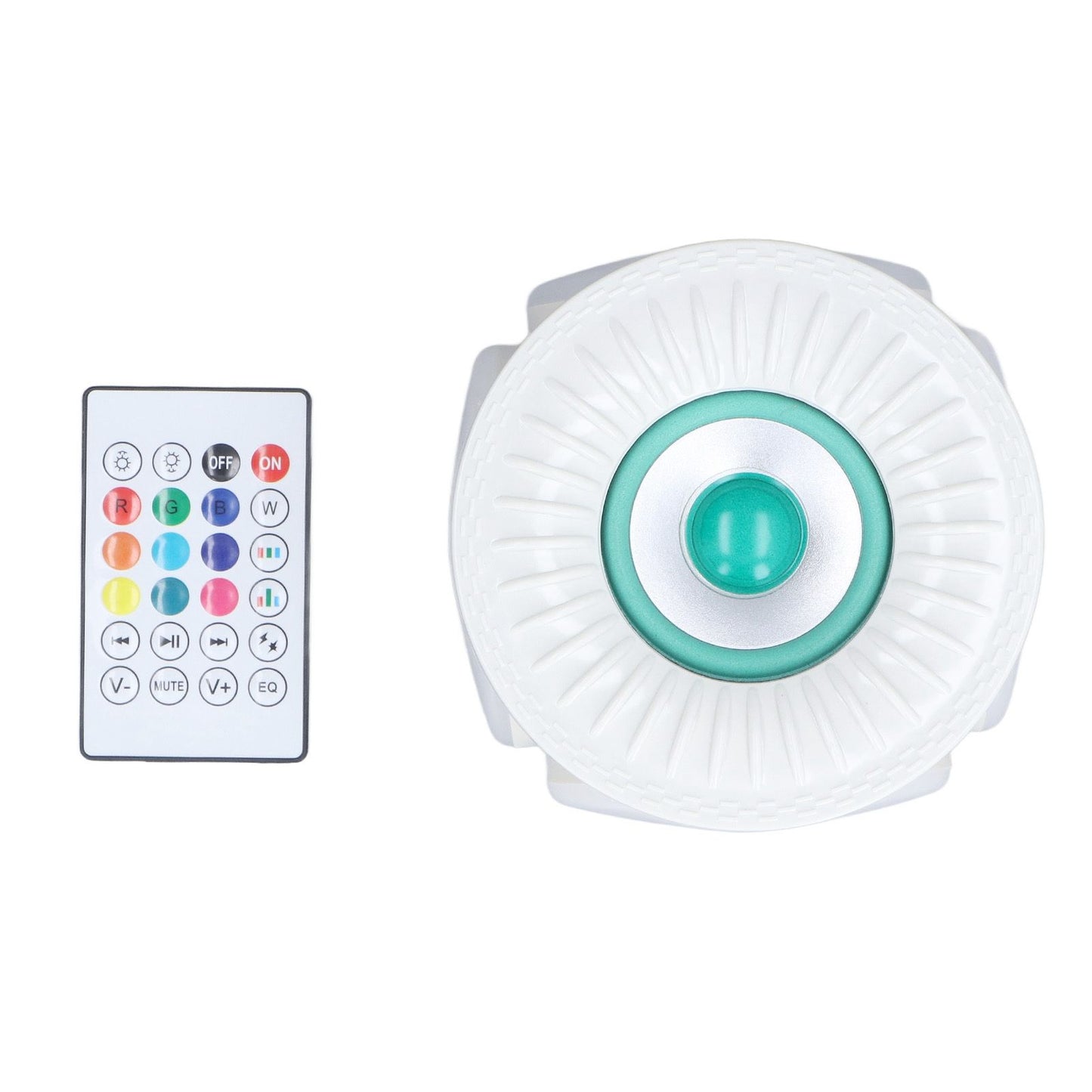Deformable Lamp RGB Color Light Adjustable Angle Foldable Design Remote Control Speaker Lightbulb 85‑265V