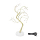 Tabletop Bonsai Tree Lamp Adjustable Safe Use Stable Night Light with Copper Wire USB Cable for Home Christmas Office36L Pearl Warm Light