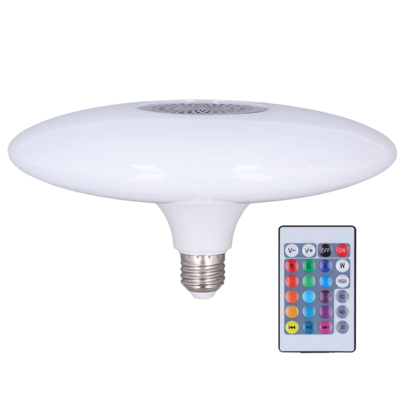 24W E27 RGB Color Changing Music Lamp with Remote Control Smart Music Speaker Ceiling Light 85‑265V
