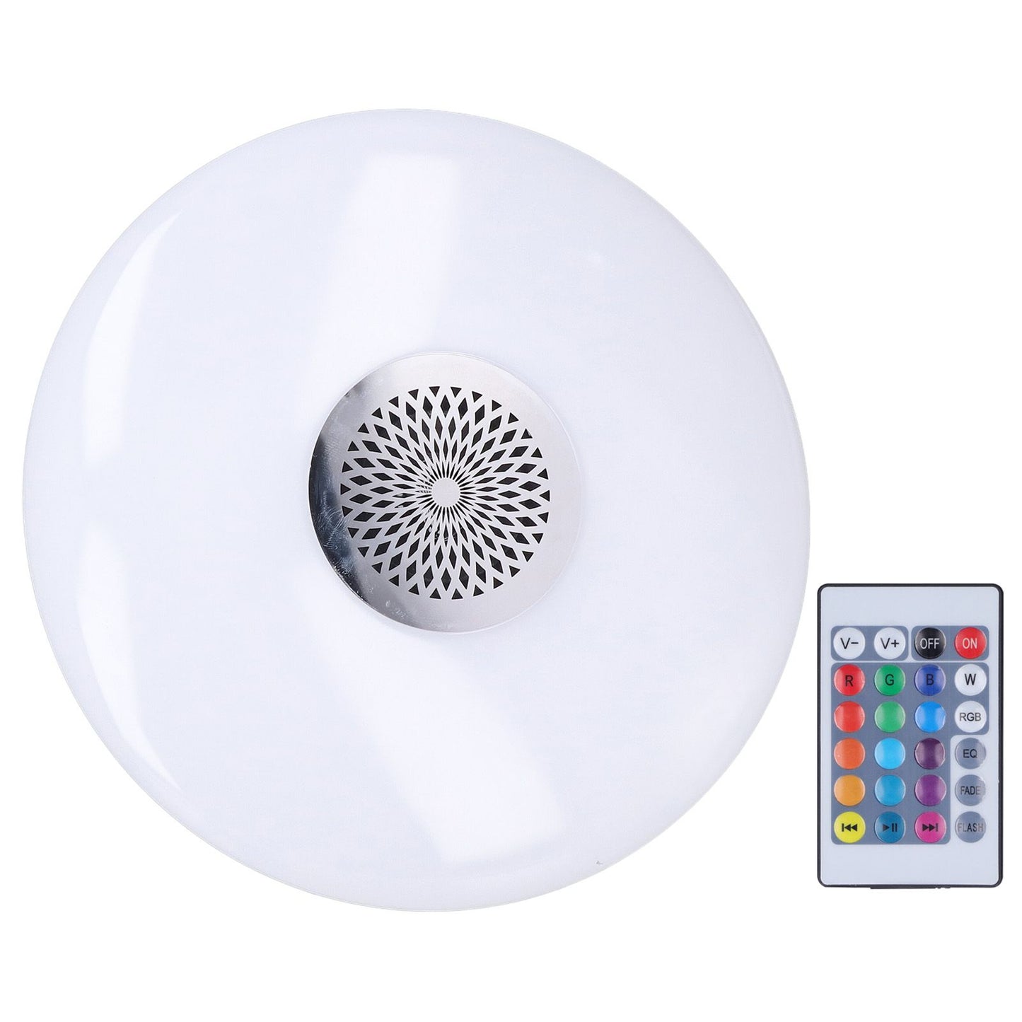 24W E27 RGB Color Changing Music Lamp with Remote Control Smart Music Speaker Ceiling Light 85‑265V