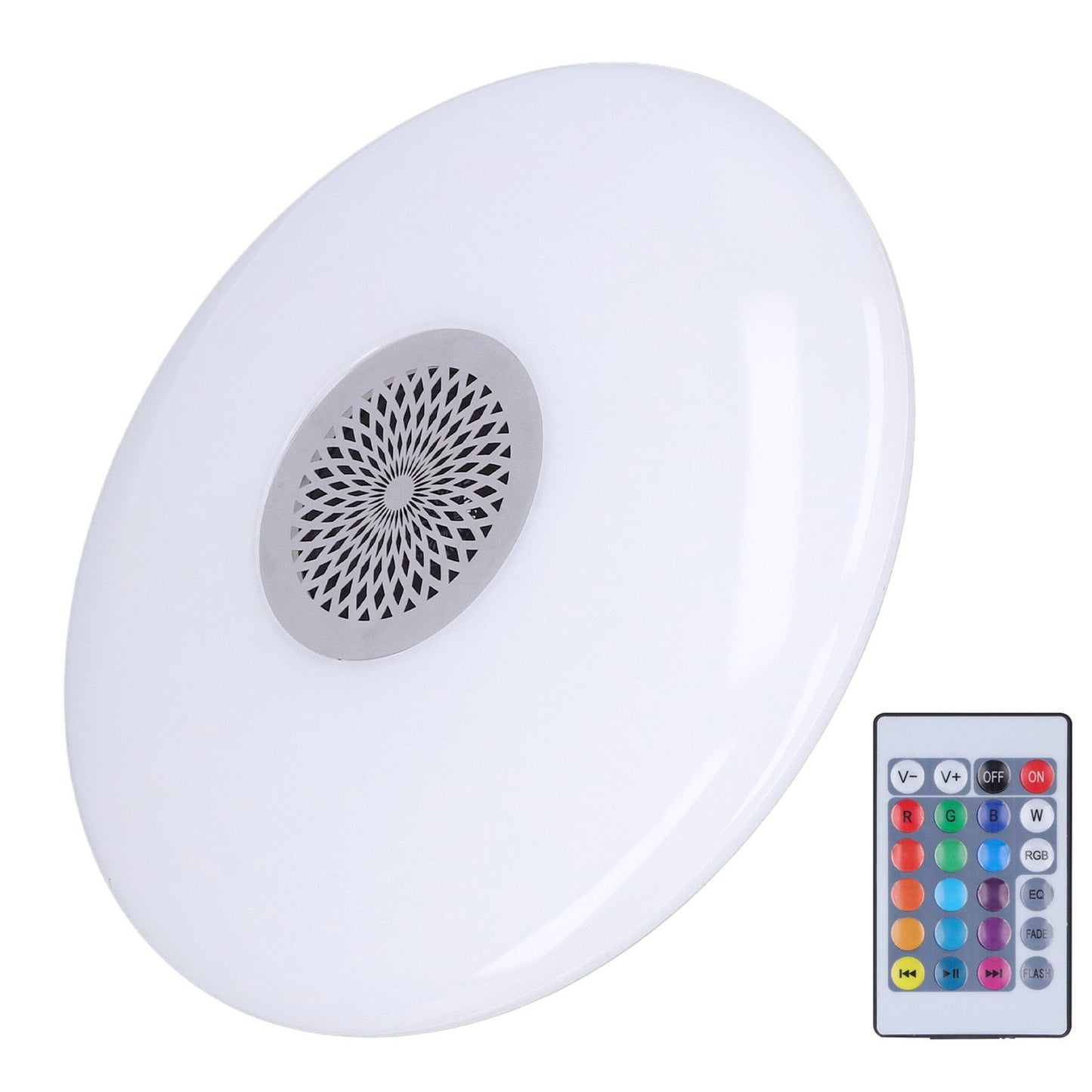 24W E27 RGB Color Changing Music Lamp with Remote Control Smart Music Speaker Ceiling Light 85‑265V