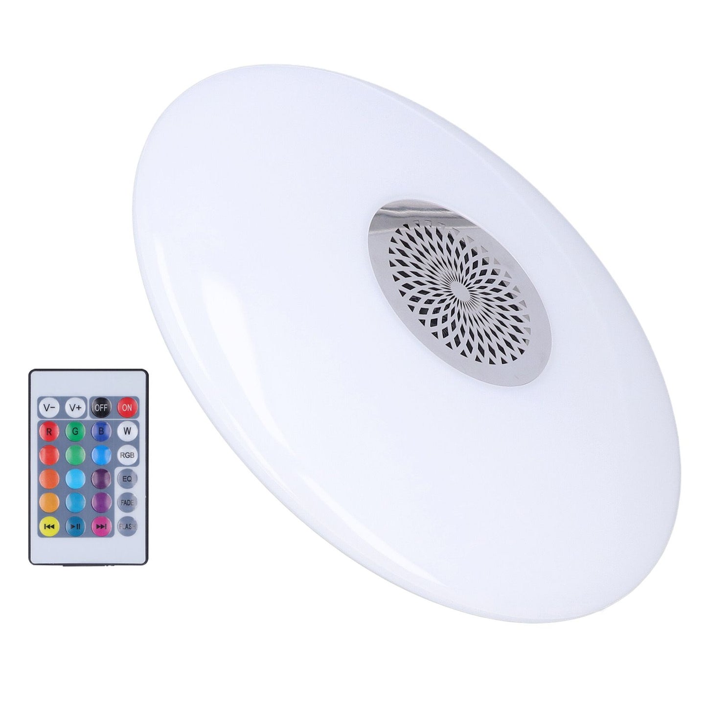 24W E27 RGB Color Changing Music Lamp with Remote Control Smart Music Speaker Ceiling Light 85‑265V