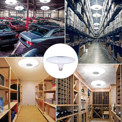 24W E27 RGB Color Changing Music Lamp with Remote Control Smart Music Speaker Ceiling Light 85‑265V