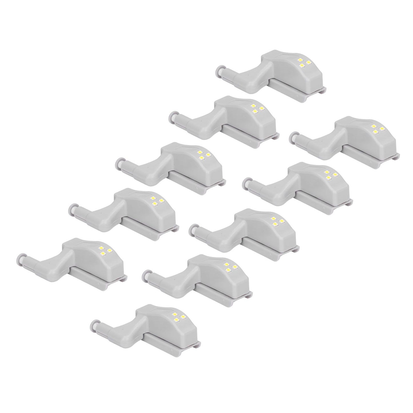 10pcs LED Cabinet Inner Hinge Sensor Light Bedroom Closet Wardrobe Cupboard Night Light
