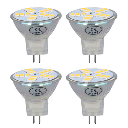 4Pcs MR11 LED Bulb 5W 500lm Bulb Replacement with 15 Beads Double Pin Base for Spotlight Landscape LampWarm White