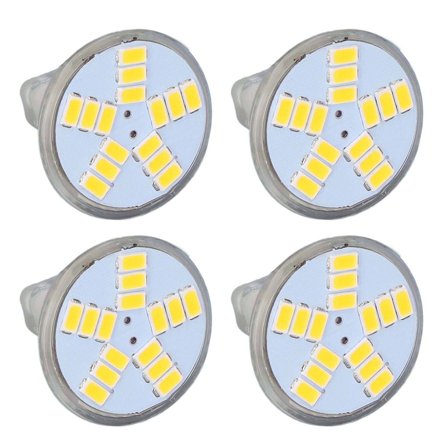 4Pcs MR11 LED Bulb 5W 500lm Bulb Replacement with 15 Beads Double Pin Base for Spotlight Landscape LampWarm White