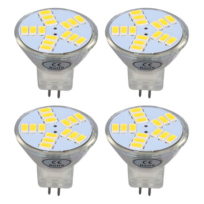 4Pcs MR11 LED Bulb 5W 500lm Bulb Replacement with 15 Beads Double Pin Base for Spotlight Landscape LampCold White