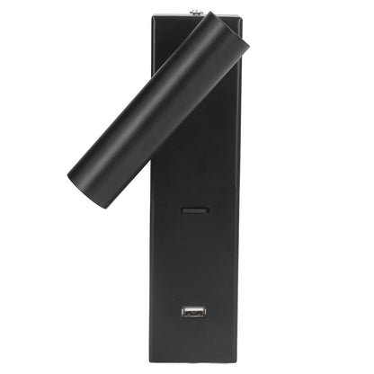 Wall Mounted Reading Light Minimalist Fashion LED Wall Lamp with Switch USB Port for Indoor Bedroom 100‑240V