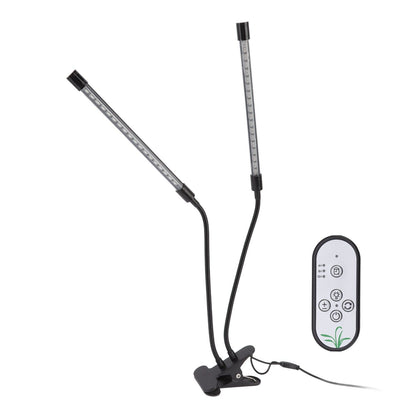 Plant Grow Light Dimmable Timing Full Spectrum USB Powered Dual Head Clip On LED Plant Lamp for Indoor 30W