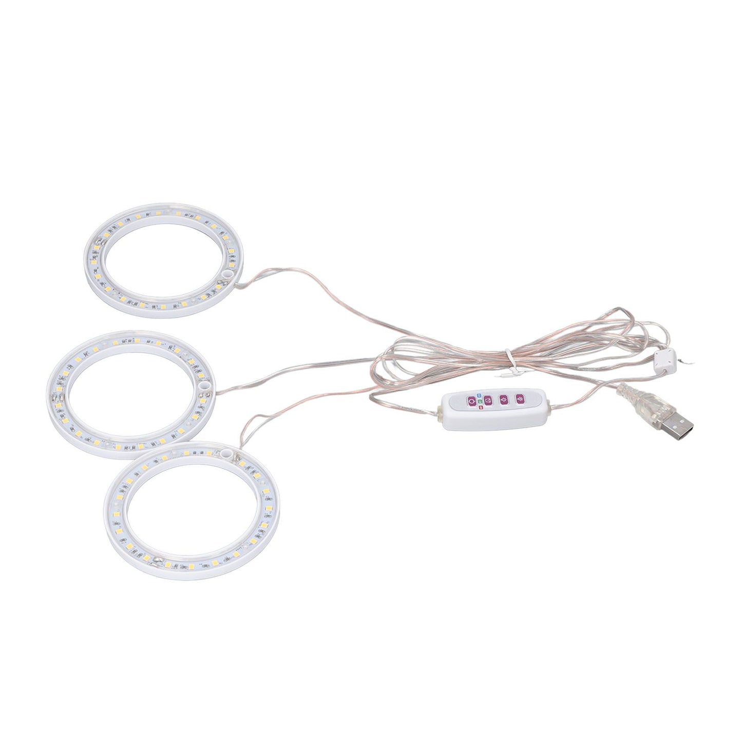 LED Plant Grow Lights Full Spectrum USB Growing Light Timing 5 Level Dimming for Indoor Plant Growing Pink Purple Light
