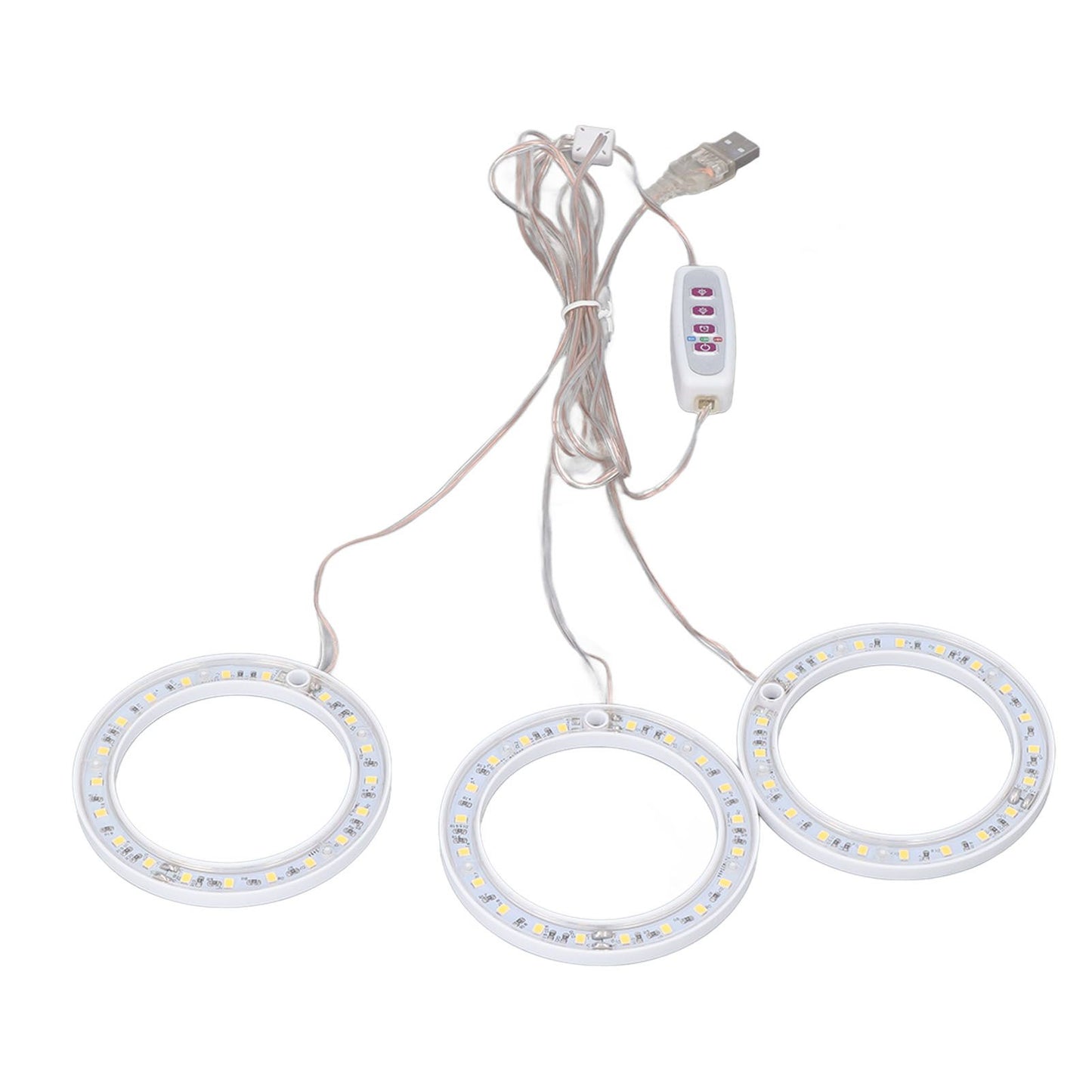 LED Plant Grow Lights Full Spectrum USB Growing Light Timing 5 Level Dimming for Indoor Plant Growing Pink Purple Light