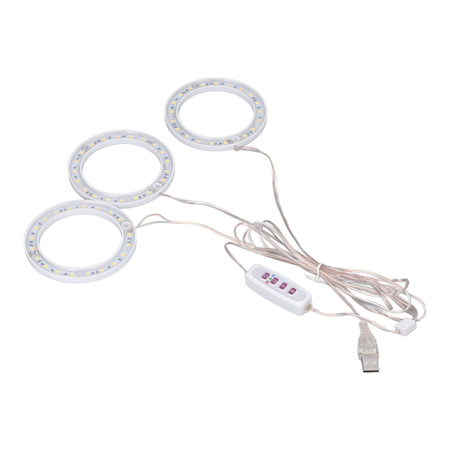 LED Plant Grow Lights Full Spectrum USB Growing Light Timing 5 Level Dimming for Indoor Plant Growing Pink Purple Light