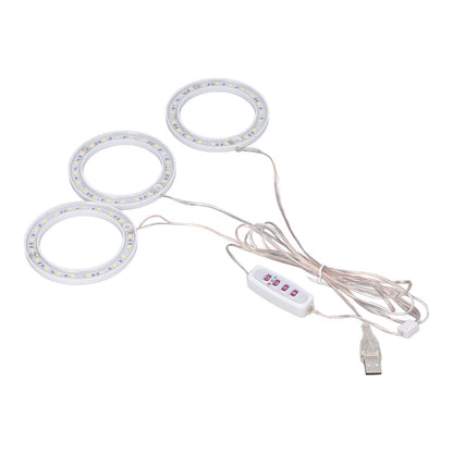 LED Plant Grow Lights Full Spectrum USB Growing Light Timing 5 Level Dimming for Indoor Plant Growing Pink Purple Light