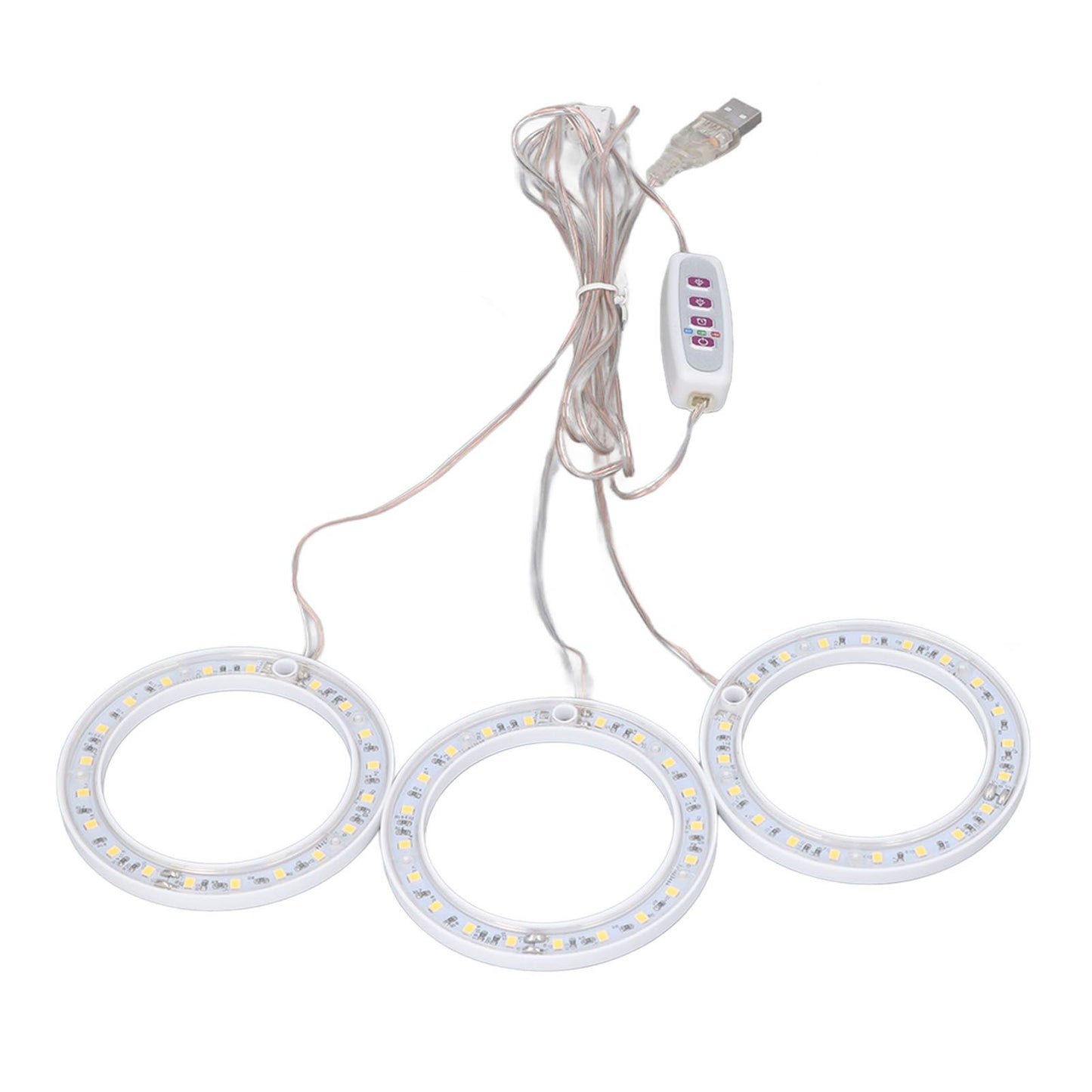 LED Plant Grow Lights Full Spectrum USB Growing Light Timing 5 Level Dimming for Indoor Plant Growing Pink Purple Light