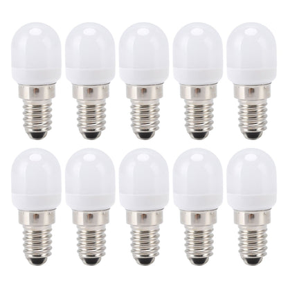 10Pcs E14 Light Bulb Stainless Steel 1.5W 220V LED Bulb for Chandelier Ceiling Cabinet Wall Table Lamps Warm White Light