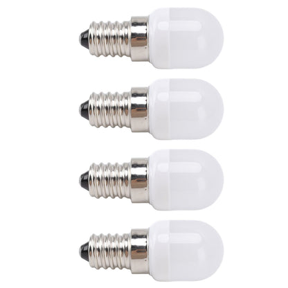 10Pcs E14 Light Bulb Stainless Steel 1.5W 220V LED Bulb for Chandelier Ceiling Cabinet Wall Table Lamps Warm White Light