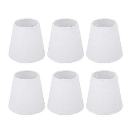6Pcs White Fabric Lampshade Kit Modern Minimalist Lampshade for Candelabra Floor Table Chandelier Wall