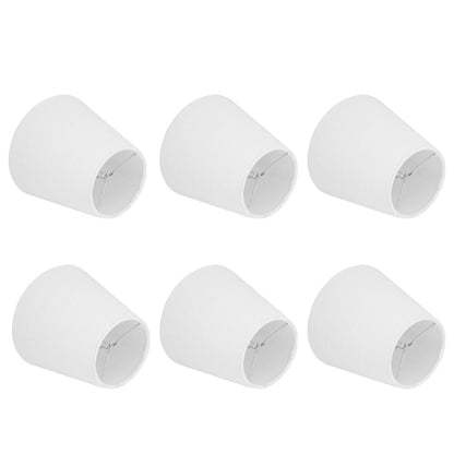 6Pcs White Fabric Lampshade Kit Modern Minimalist Lampshade for Candelabra Floor Table Chandelier Wall