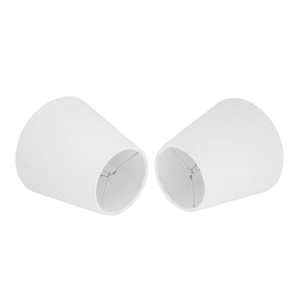 6Pcs White Fabric Lampshade Kit Modern Minimalist Lampshade for Candelabra Floor Table Chandelier Wall